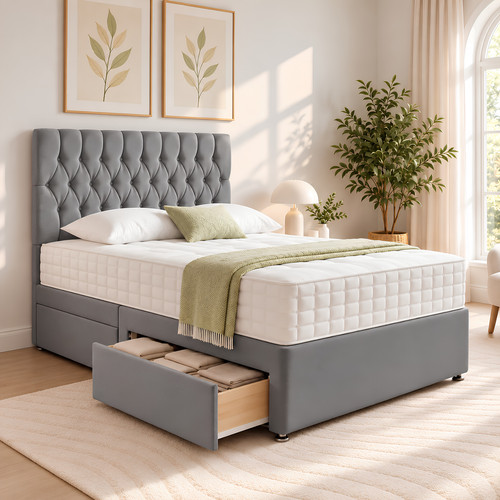 Divan plush bed - bed, with