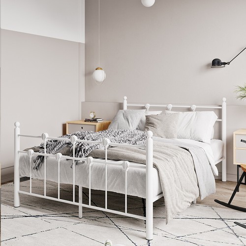 Metal bed frame single - frame, double