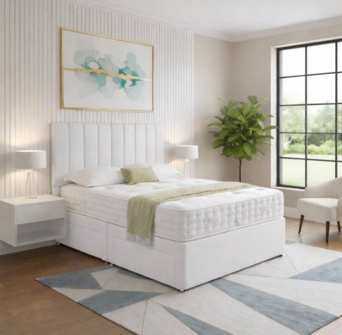 Plush divan bed set - divan, with