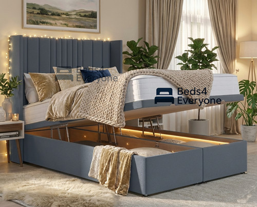 Wing paneled ottoman - ottoman, storage