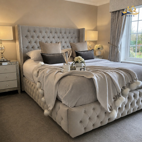 Chesterfield winged bed - bed, frame
