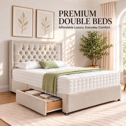 Plush divan 4ft6 - 4ft6, double