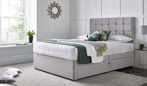 Orthopaedic divan bed set with - bed,