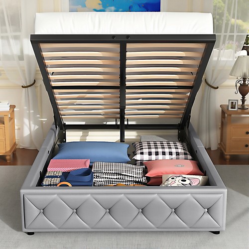 Lift ottoman storage bed - ottoman,