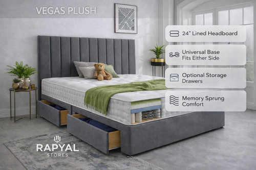 Luxury plush divan bed set - divan, +