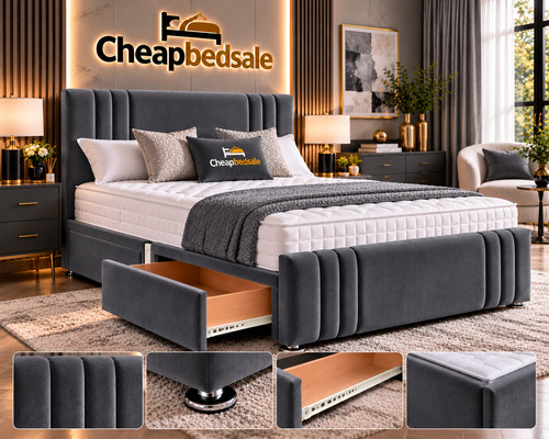 Plush divan bed set - divan, with