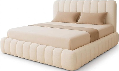 Cloud teddy bouclé ottoman - teddy,