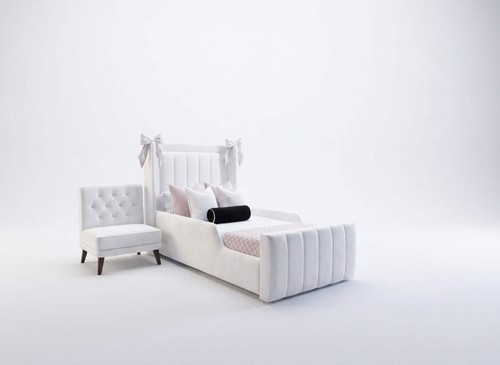 Line kids velvet bed - line,
