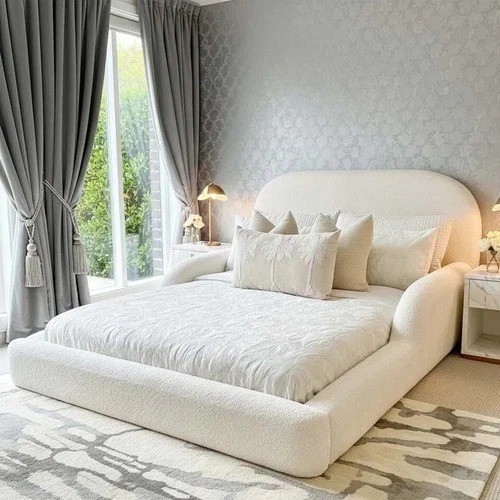 Bouclé upholstered bed - bouclé, (kids)