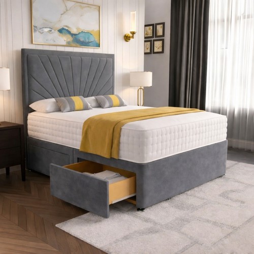 Reinforced divan bed set with - bed,