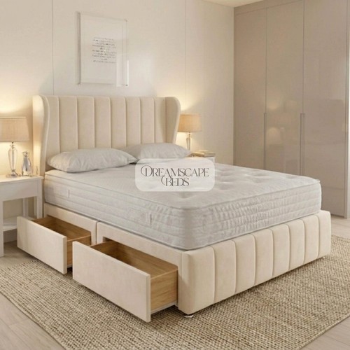 Wingpanel divan bed set - wingpanel, with