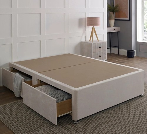 Divan bed base plush velvet - bed,