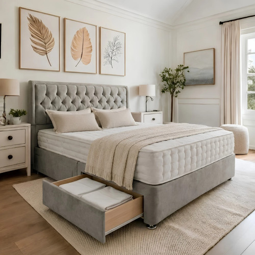 Plush divan bed - divan, set