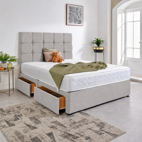 Luxury fabric divan bed set - fabric,