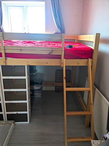 Wood small double bunk - small, bed