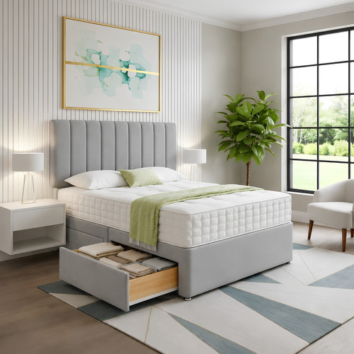Reinforced divan bed set with - reinforced,