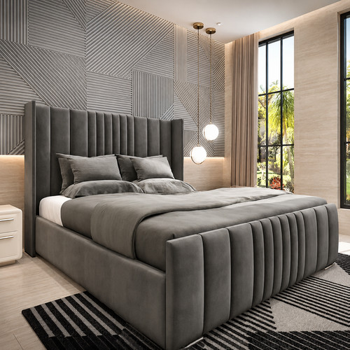 Ottoman bed winged plush - winged,