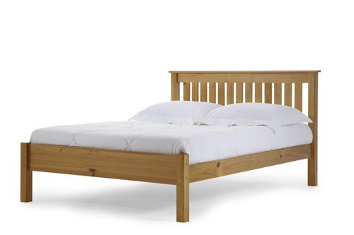 Wooden pine bed slatted - pine,