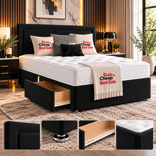Plush divan bed set with - plush,