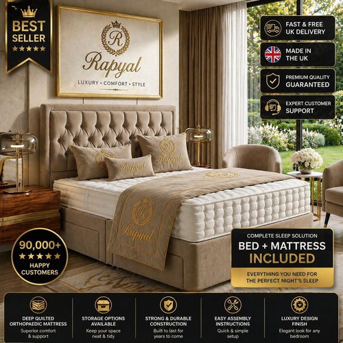 Luxury divan bed set - bed, with